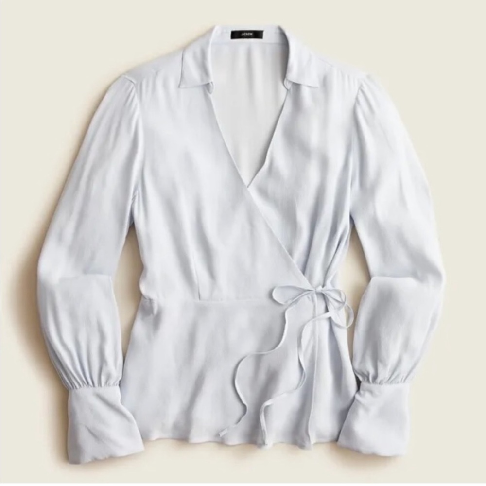 J.Crew Drapey crepe wrap top